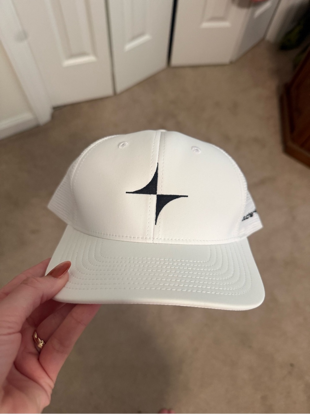 White golf baseball cap